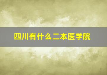 四川有什么二本医学院