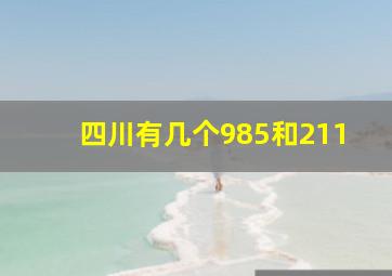 四川有几个985和211