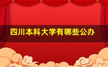 四川本科大学有哪些公办