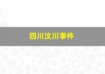 四川汶川事件