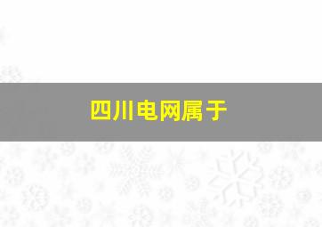 四川电网属于