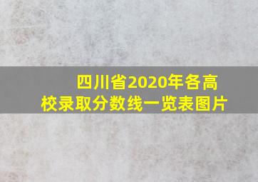 四川省2020年各高校录取分数线一览表图片