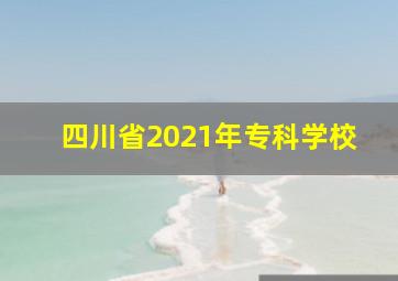 四川省2021年专科学校