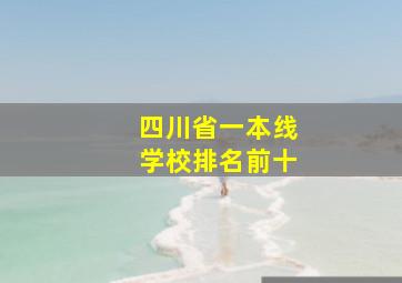 四川省一本线学校排名前十