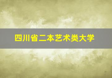 四川省二本艺术类大学