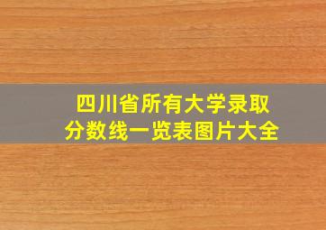 四川省所有大学录取分数线一览表图片大全