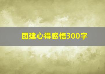 团建心得感悟300字