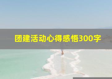 团建活动心得感悟300字