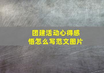 团建活动心得感悟怎么写范文图片