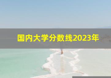 国内大学分数线2023年