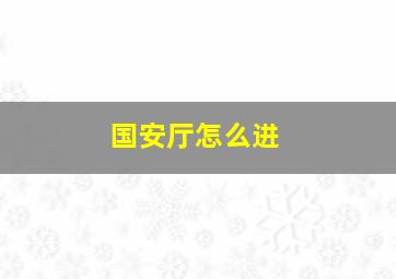 国安厅怎么进