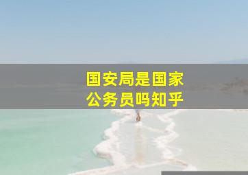 国安局是国家公务员吗知乎