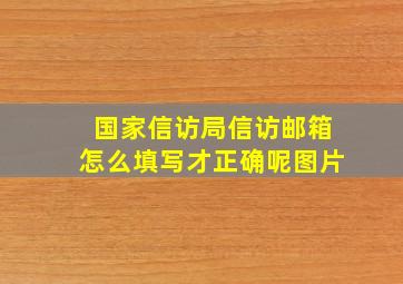 国家信访局信访邮箱怎么填写才正确呢图片