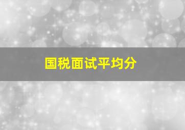 国税面试平均分