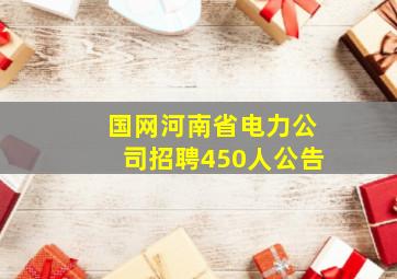 国网河南省电力公司招聘450人公告