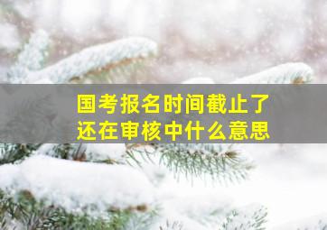 国考报名时间截止了还在审核中什么意思