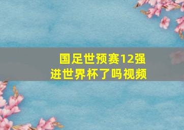 国足世预赛12强进世界杯了吗视频