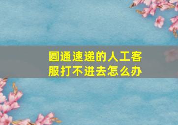 圆通速递的人工客服打不进去怎么办