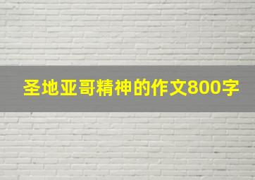 圣地亚哥精神的作文800字