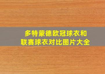 多特蒙德欧冠球衣和联赛球衣对比图片大全