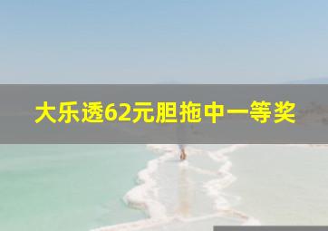 大乐透62元胆拖中一等奖