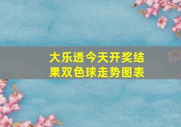 大乐透今天开奖结果双色球走势图表