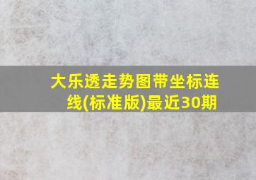 大乐透走势图带坐标连线(标准版)最近30期