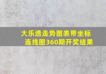 大乐透走势图表带坐标连线图360期开奖结果