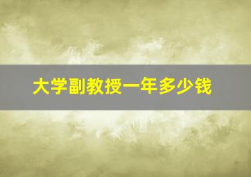 大学副教授一年多少钱