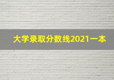 大学录取分数线2021一本