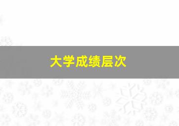 大学成绩层次