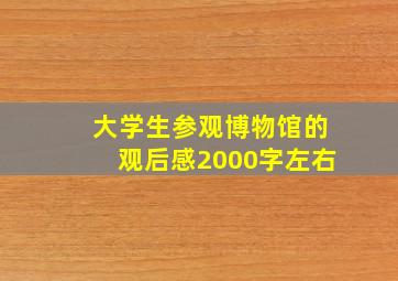 大学生参观博物馆的观后感2000字左右