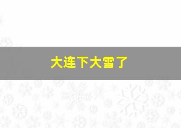 大连下大雪了