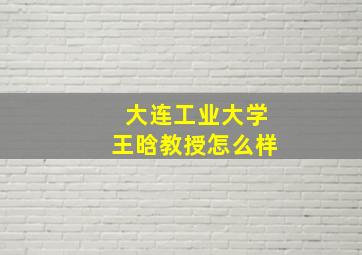 大连工业大学王晗教授怎么样