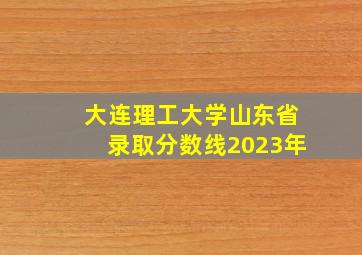 大连理工大学山东省录取分数线2023年