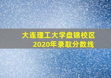 大连理工大学盘锦校区2020年录取分数线