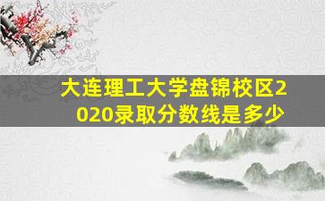 大连理工大学盘锦校区2020录取分数线是多少