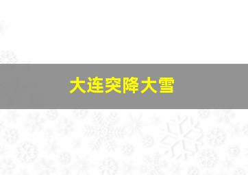 大连突降大雪