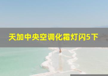 天加中央空调化霜灯闪5下