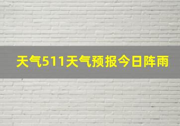 天气511天气预报今日阵雨