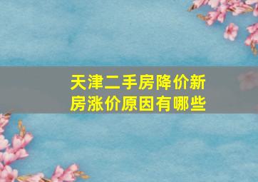 天津二手房降价新房涨价原因有哪些