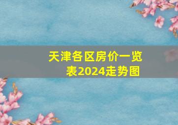 天津各区房价一览表2024走势图