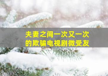 夫妻之间一次又一次的欺骗电视剧微受友