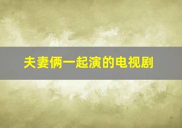 夫妻俩一起演的电视剧