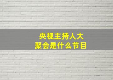 央视主持人大聚会是什么节目