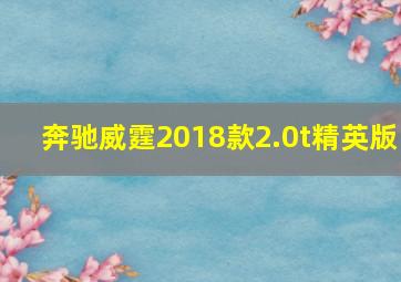 奔驰威霆2018款2.0t精英版