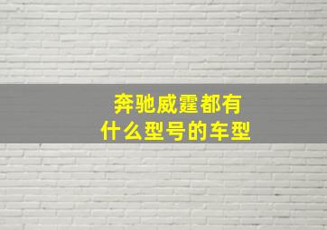 奔驰威霆都有什么型号的车型