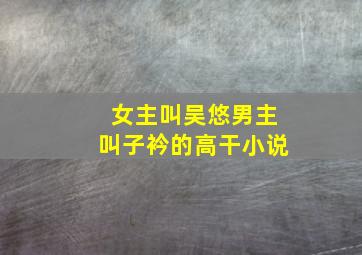 女主叫吴悠男主叫子衿的高干小说