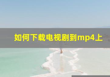 如何下载电视剧到mp4上