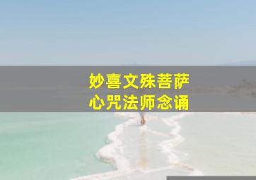 妙喜文殊菩萨心咒法师念诵